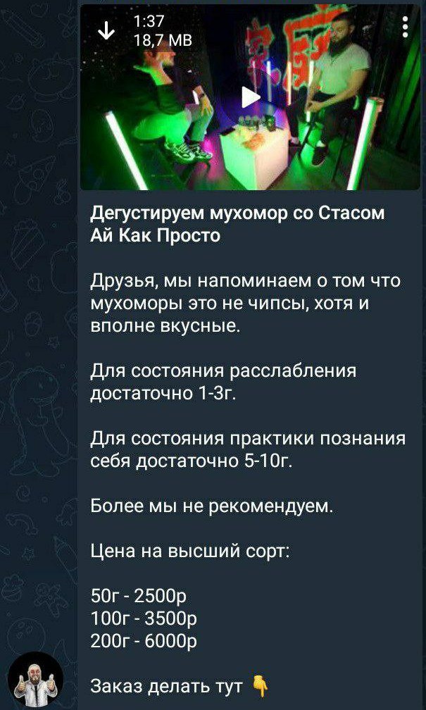 1:37 У 18,7 Дегустируем мухомор Стасом Как Просто Друзья, мы напоминаем о том что мухоморы это не чипсы, хотя и вполне вкусные. Для состояния расслабления достаточно Для состояния практики познания се