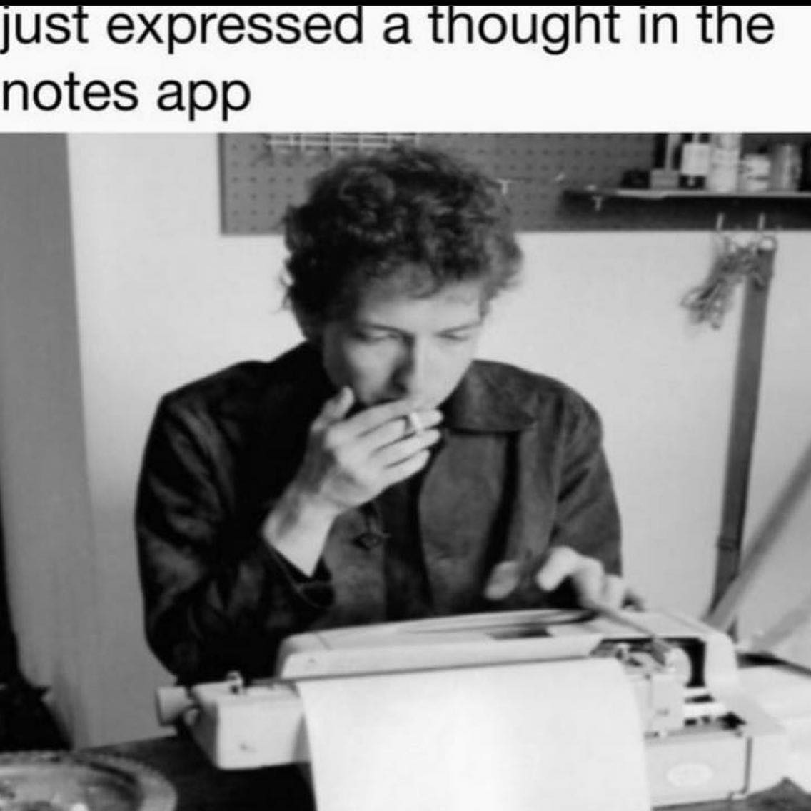 just expressed a in the notes app