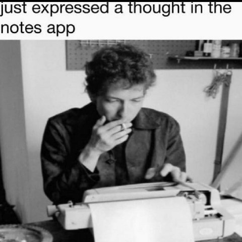 just expressed a in the notes app