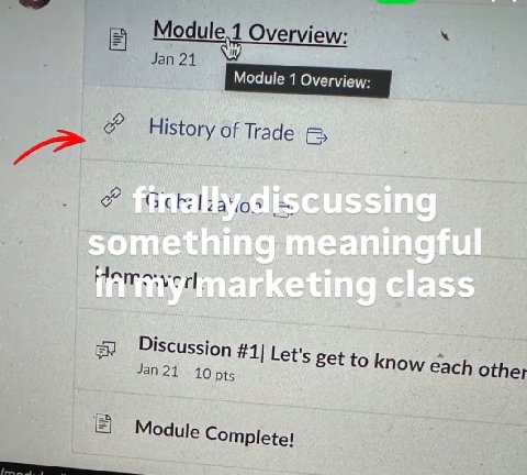 odule 1 Overview: History of Trade Discussion #1] Let's Jan 21 10 pts to know each other Module Complete!