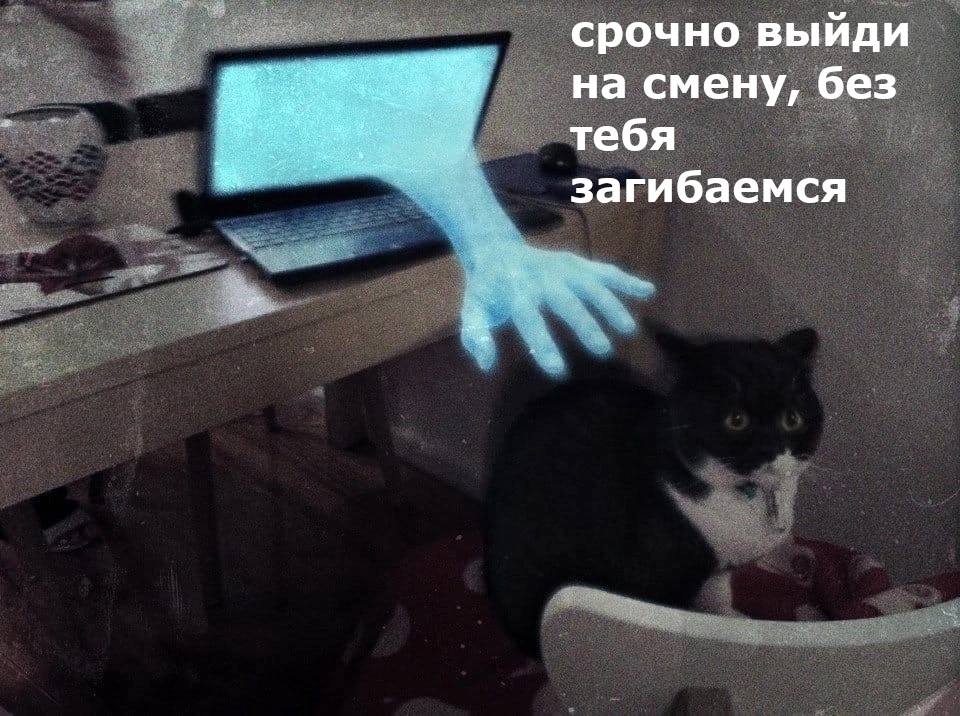 срочно выйди на смену, без тебя загибаемся