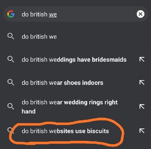 british we О british we british weddings have bridesmaids О до british wear shoes indoors IN british wear wedding rings right к hand С. british websites use biscuits IN