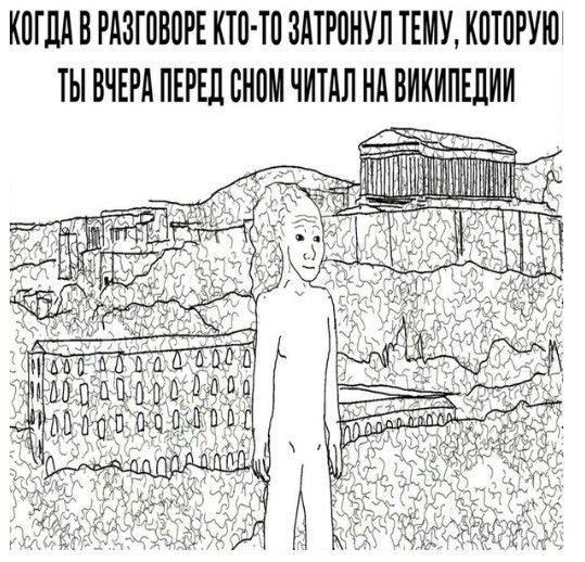 КОГДА В РАЗГОВОРЕ КТО-ТО ЗАТРОНУЛ ТЕМУ, КОТОРУЮ ПЕРЕД CHOM ЧИТАЛ НА ВИКИПЕДИИ I PNY he 7) of А 9 NER we