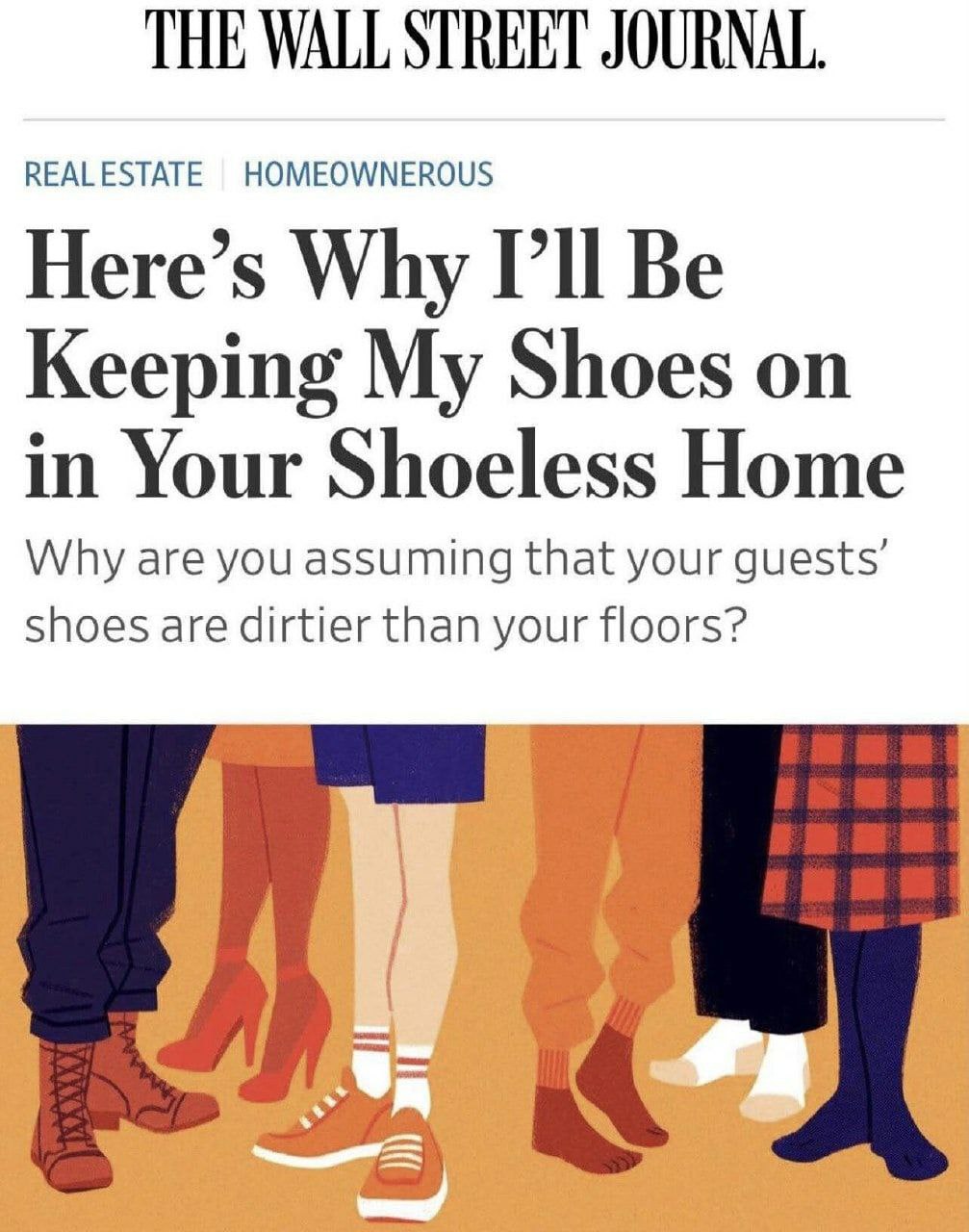 >americans really walk all day in shoes and bring dirt inside from street
bugman country
