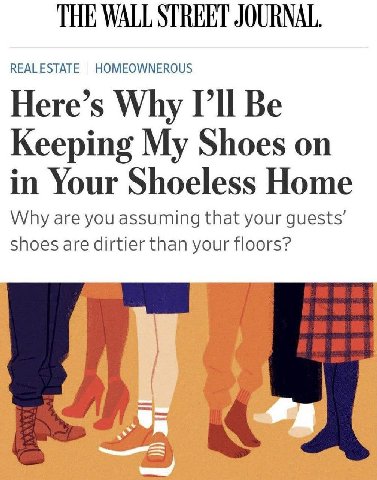 >americans really walk all day in shoes and bring dirt inside from street
bugman country
