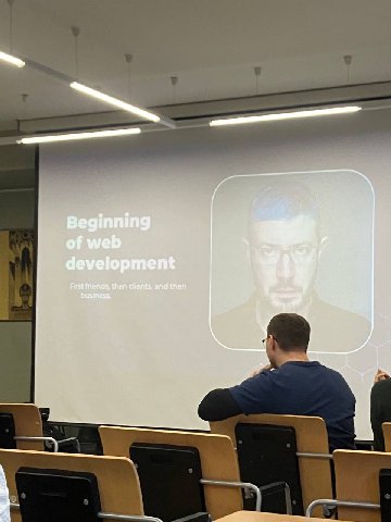Beginning of web development First then cents, and then