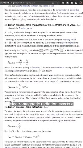 this concept is even used to propel a kind without even having to leave my bed Radiation pressure can be Viewed as a consequence ofthe conservation of momentum ajven the momentum анльлед о electromagn