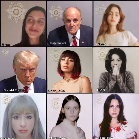 Агса Rudy Giuliani Clairo Charli XCX Bjork Шапа Del
