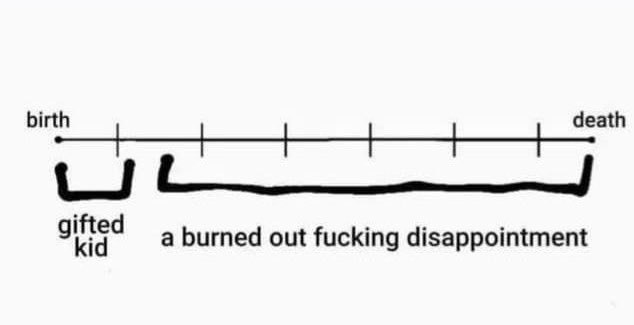birth death gifted kid a burned out fucking disappointment