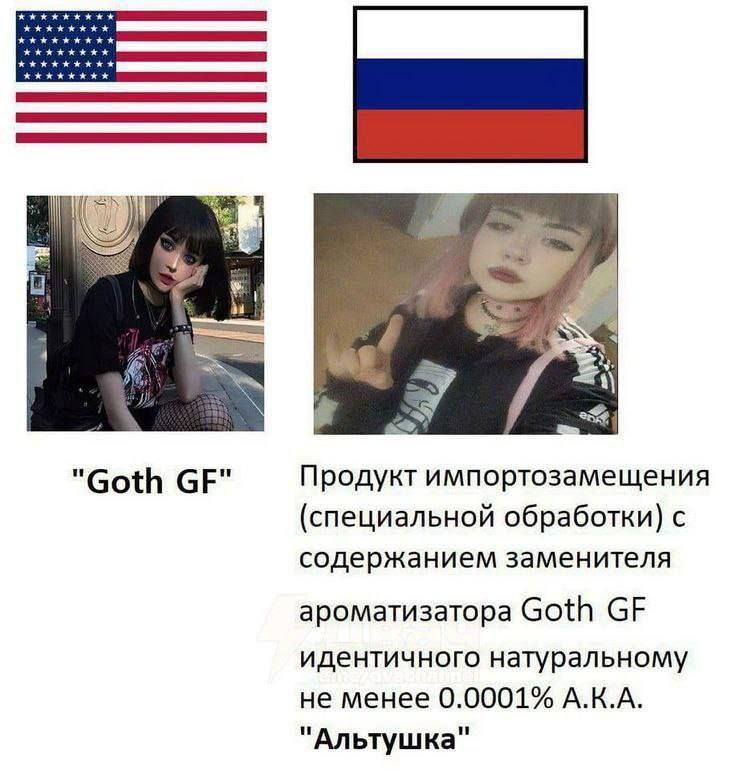 i) "Goth Продукт импортозамещения (специальной обработки) с содержанием заменителя ароматизатора Goth идентичного натуральному не менее 0.0001% А.К.А. "Альтушка"