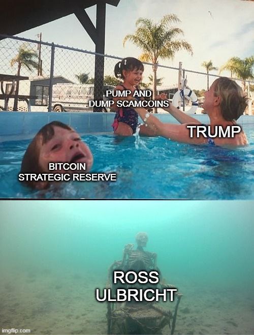 чё DUMP SCAMCOINS TRUMP BITCOIN STRATEGIC RESERVE ROSS ULBRICHT