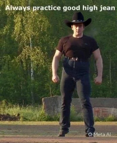 Always practice good high jean