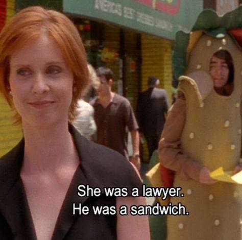She was a lawyer. He was a sandwich.