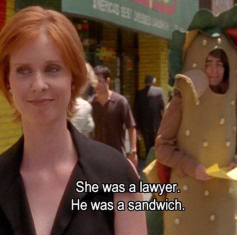 She was a lawyer. He was a sandwich.