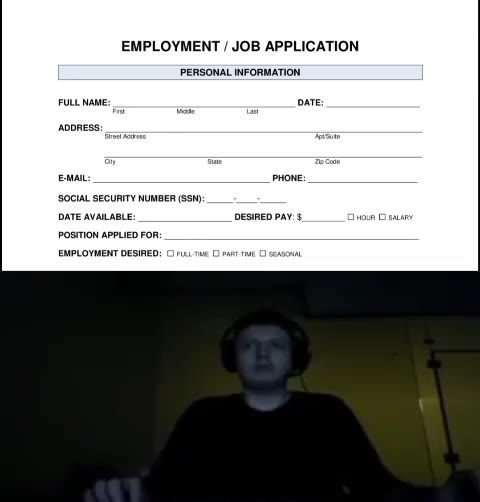 EMPLOYMENT / JOB APPLICATION PERSONAL INFORMATION SOCIAL SECURITY NUMBER (SSH) DATE AVAILABLE: DESIRED PAY: $ un Daa EMPLOYMENT DESIRED: Оля [oat uC season