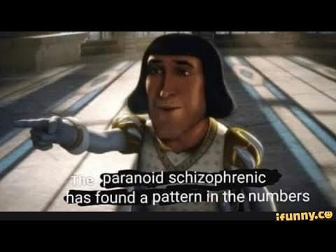 ranoid schizophrenic found a pattern in the