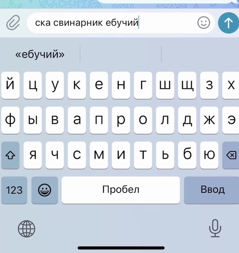 ицВкенгшщзх @ ска свинарник ебучий © @ Фячемитьбюа 3 © Пробел _ ввод Шячеми ть б юм