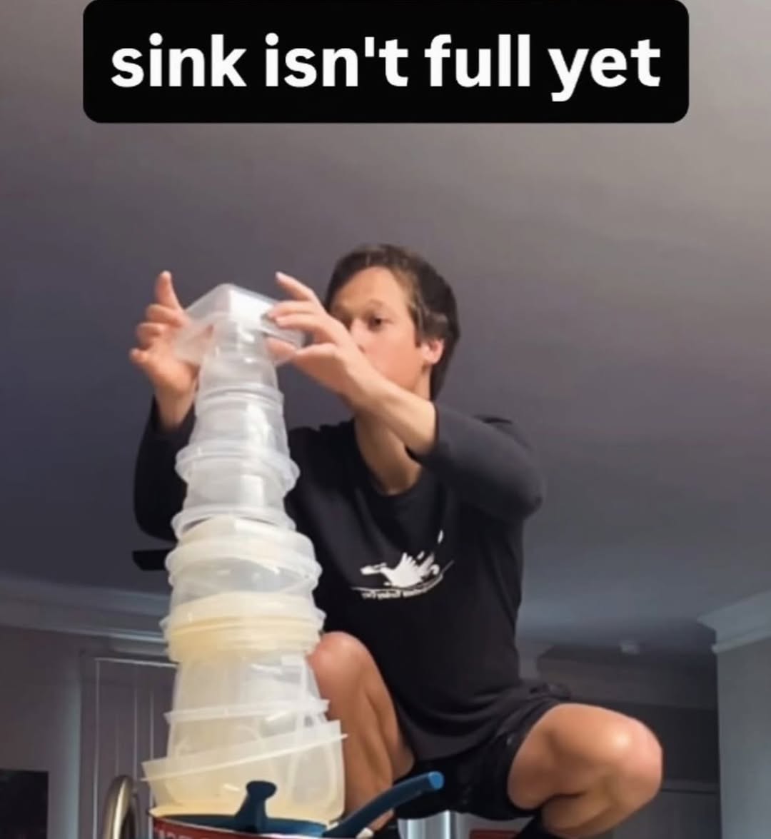 sink isn't full yet