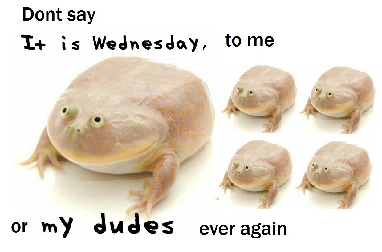 Dont say is Wednesday, tome or mY everagain