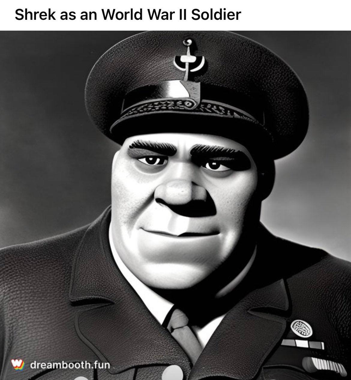 Shrek as World War Soldier и a