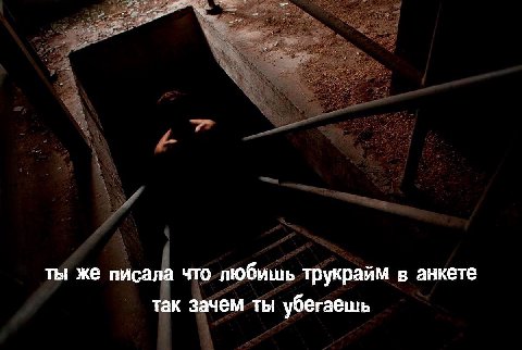 ты же писала что любишь трукрайм в анкете так зачем ты убегаешь