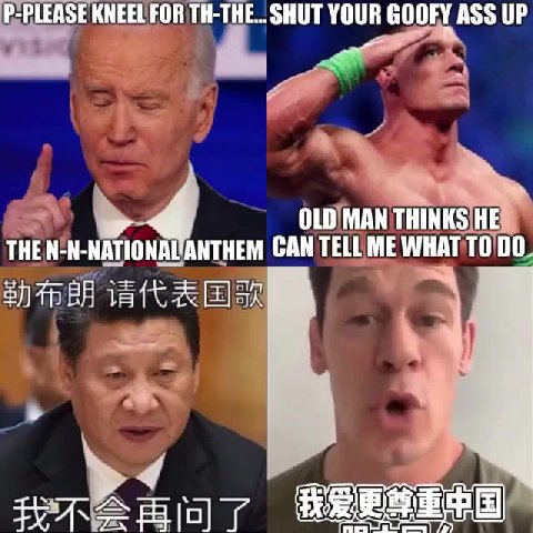 SS ~~ OLOIMAN THINKS THE N-N-NATIONAUANTHEM CAN TELUME WHAT TODO. FEELEASE KNEEL FOR TH-THE... SHUT YOUR GOOFY ASS UP a +4 OLDMAN THINKS THEN-N-NATIONAUANTHEM САН ТЕМЕ WHAT ТО 0. © 54 ~~ GUNMAN THINKS