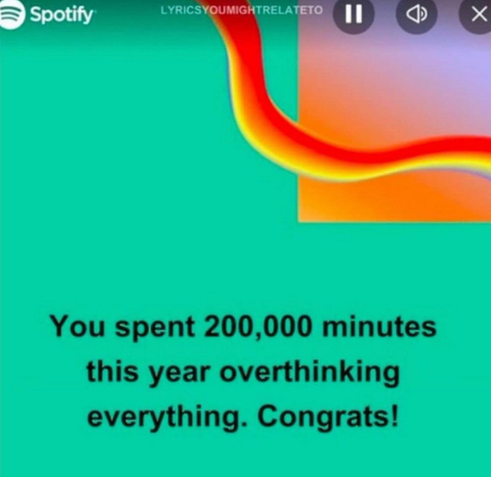 You spent 200,000 minutes this year overthinking everything. Congrats!