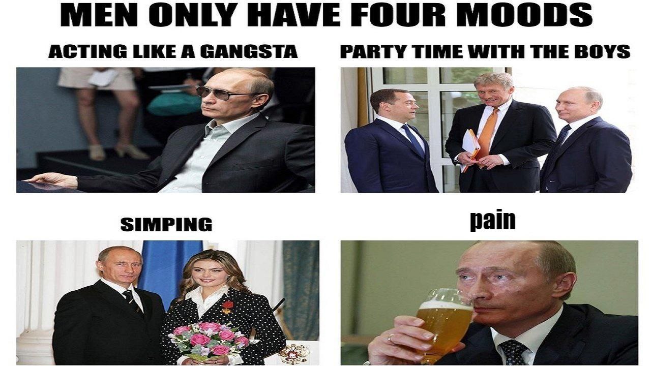 MEN ONLY HAVE FOUR MOODS ACTING LIKE A THE BOYS Lis pain