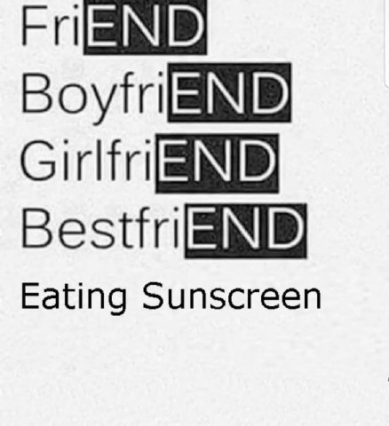 Eating Sunscreen