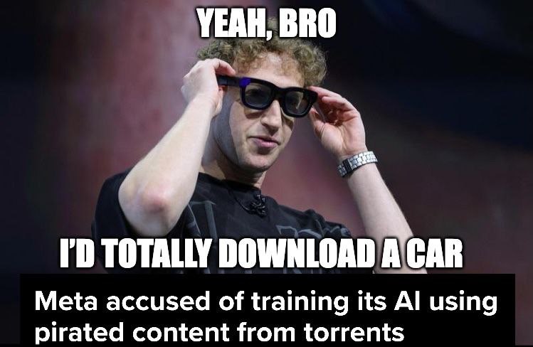 YEAH, BRO TOTALLY DOWNLOAD A Meta accused of training its using pirated content from torrents