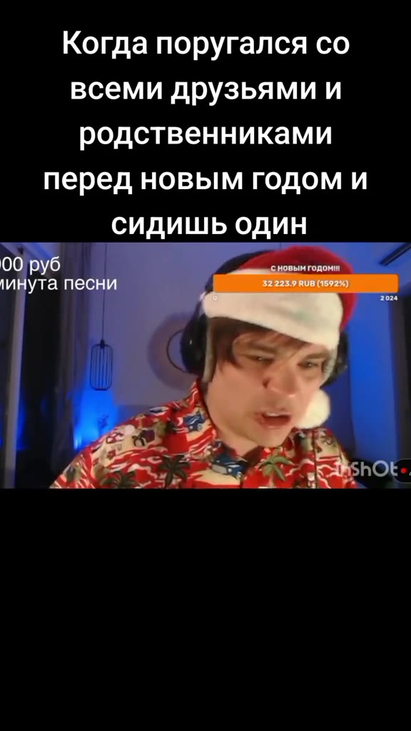 Когда поругался со всеми друзьями и родственниками перед новым годом и _ сидишь один инута пес $ J