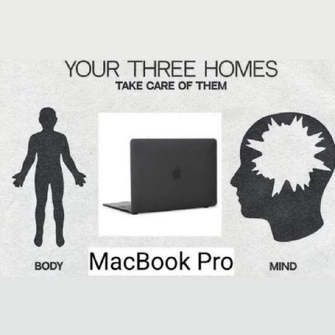 YOUR THREE HOMES TAKE CARE OF THEM BODY MacBook Pro MIND