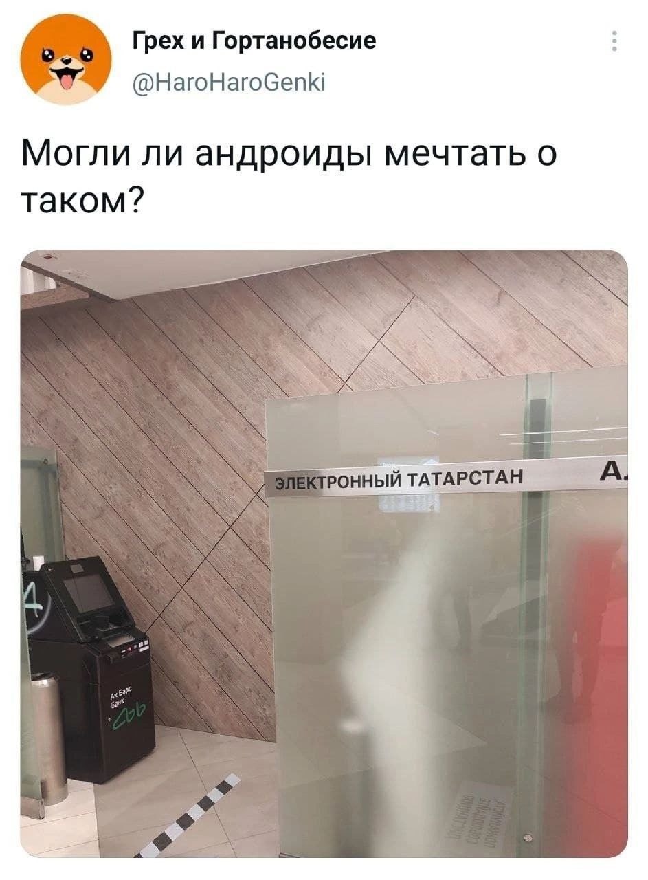 Грех и Гортанобесие a @HaroHaroGenki Могли ли андроиды мечтать о таком? ТАТАРСТАН