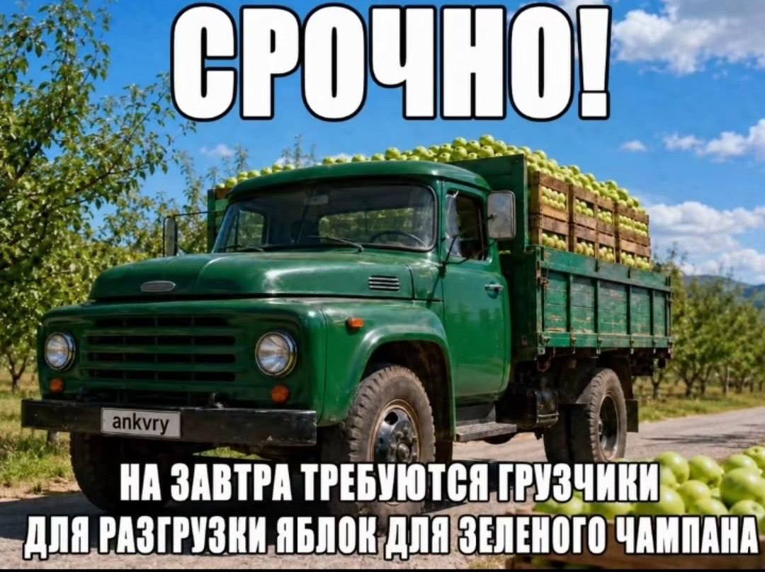 Nae a a Mee, НА ЗАВТРА ТРЕБУЮТСЯ ГРУЗЧИКИ ДЛЯ РАЗГРУЗКИ ЧАМПАНА