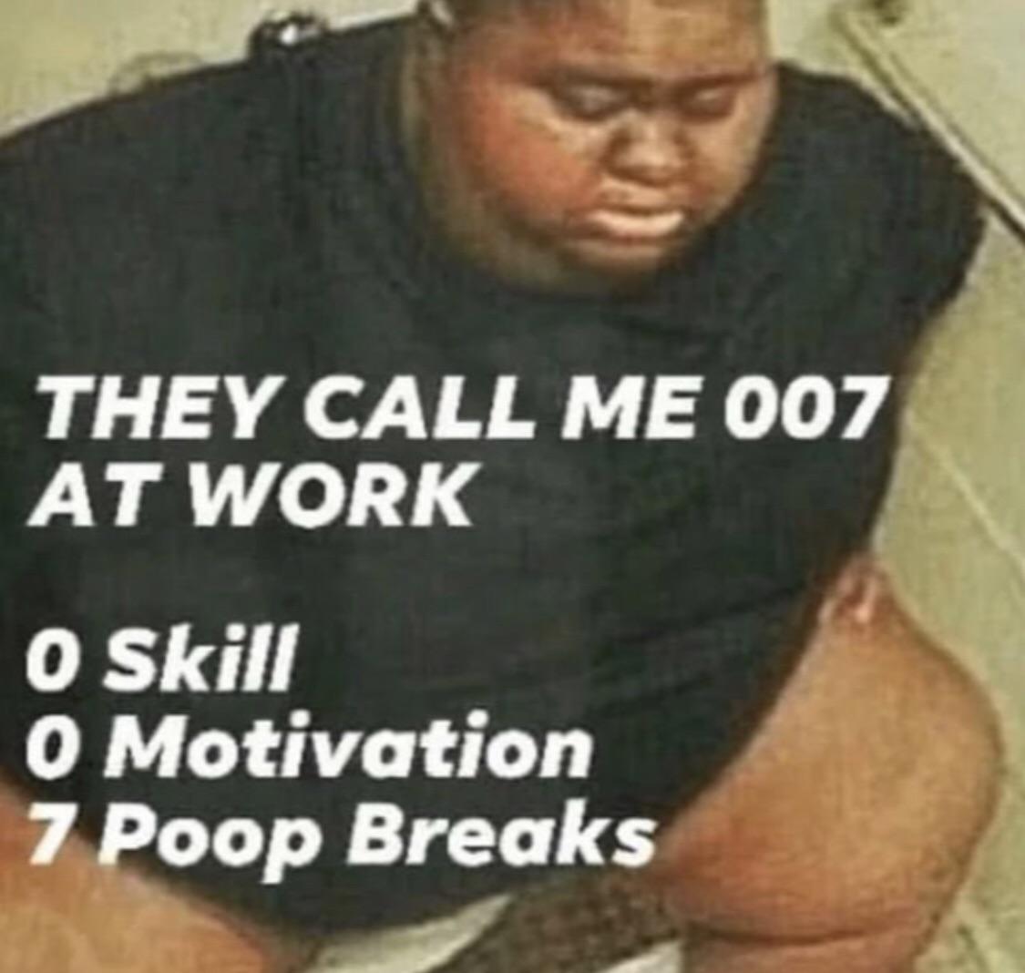 THEY CALL ME 007 AT WORK Skill О Motivation 7 Роор ВгеаК$