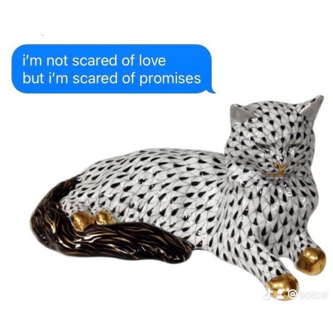 not scared of love but scared of promises