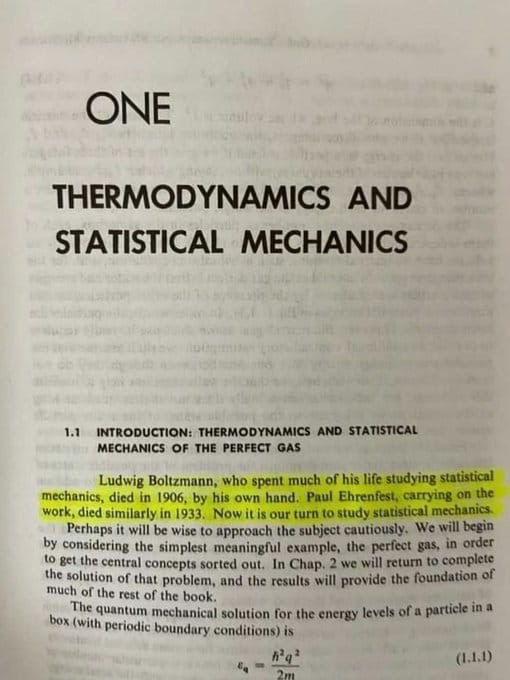 ОМЕ THERMODYNAMICS AND STATISTICAL MECHANICS 1,1 INTRODUCTION: THERMODYNAMICS AND STATISTICAL MECHANICS OF THE PERFECT GAS Ludwig Boltzmann, who spent much of his life studying statistical mechanics, 