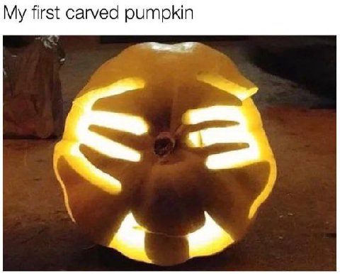 My first carved pumpkin