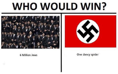 WHO WOULD WIN? of 6 Million Jews One dancy spider