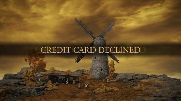 CREDIT CARD DECLINED а