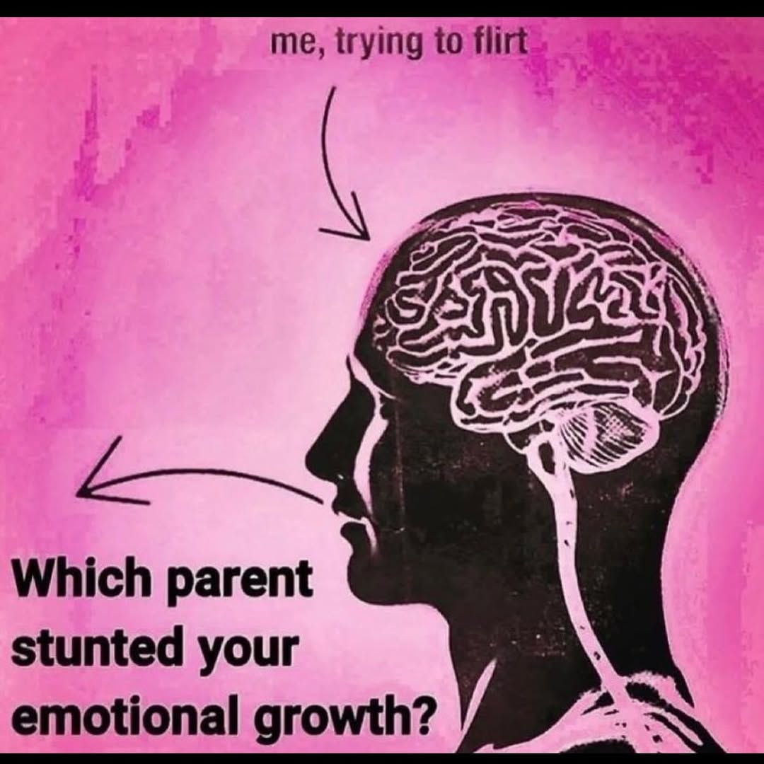 me, trying to Which parent stunted your emotional growth?