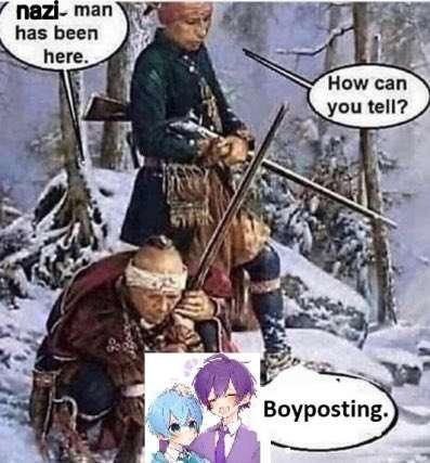man has been here. How can tell? be -4, Boyposting. у