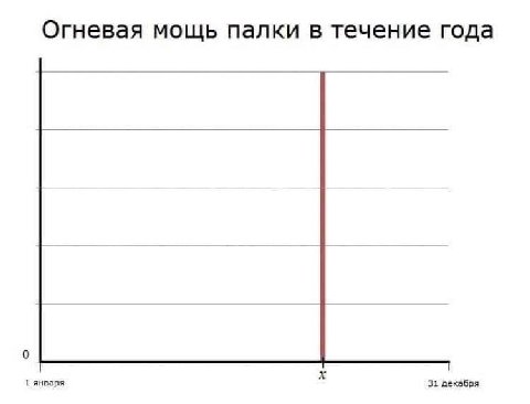 Огневая мощь палки в течение года 1 января 31 декабря