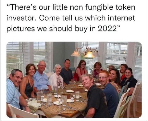 “There’s our little поп fungible token investor. Come tell which internet pictures we should buy in 2022” 2 А