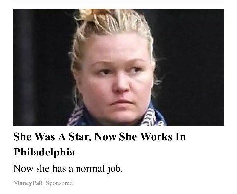 She Was A Star, Now She Works Philadelphia Now she has a normal job.