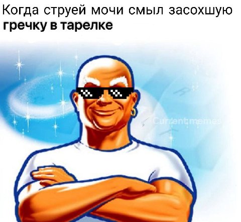 Когда струей мочи смыл засохшую гречку в тарелке