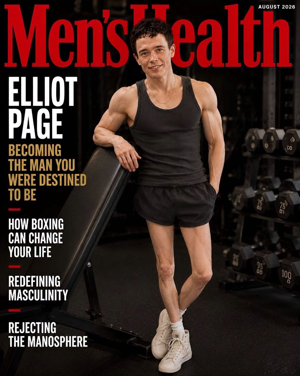 AUGUST 2026 ELLIOT PAGE BECOMING THE MAN YOU WERE DESTINED у HOW BOXING CAN CHANGE YOUR LIFE REDEFINING 100 9 MASCULINITY REJECTING THE MANOSPHERE