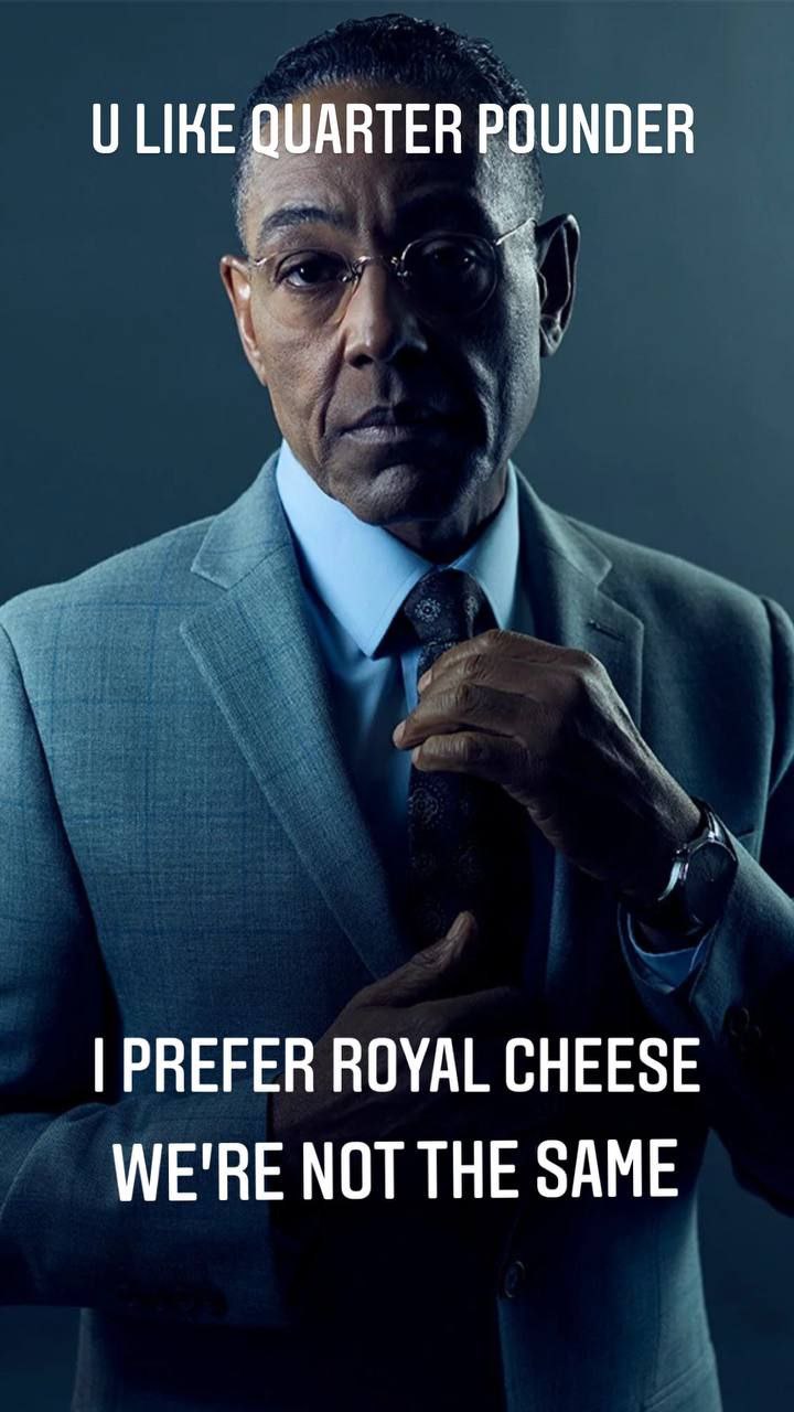 LIKE QUARTER POUNDER PREFER ROYAL CHEESE WE'RE NOT THE SAME