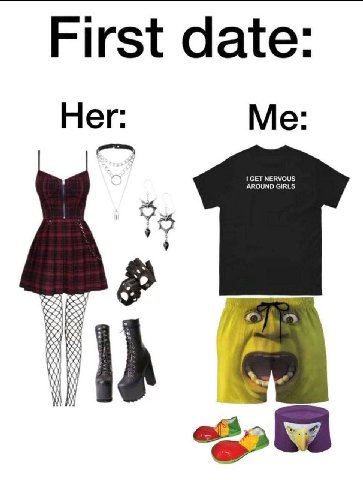 First date: Her: Me: AROUND GIRLS