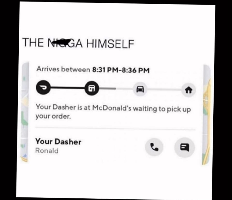 THE HIMSELF Arrives between Your Dasher is at McDonald's waiting to pick up your order Your Dasher a